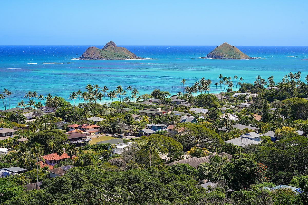 Aerial view of Kailua.
