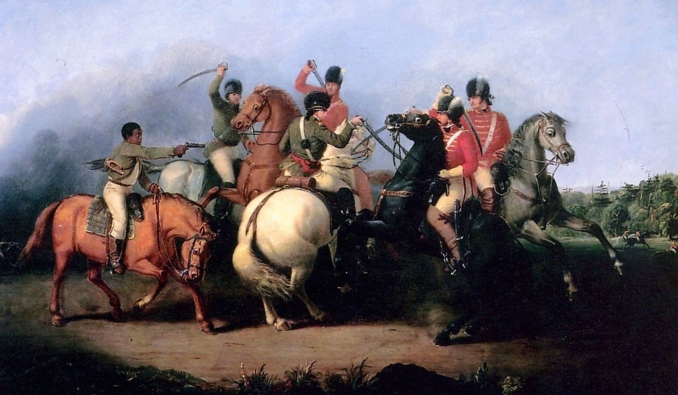 The Battle of Cowpens, painted by William Ranney in 1845. By William Ranney - Unknown source, Public Domain, https://commons.wikimedia.org/w/index.php?curid=3376708