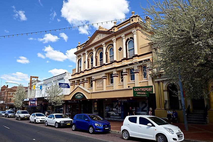 Street view in Orange, New South Wales.