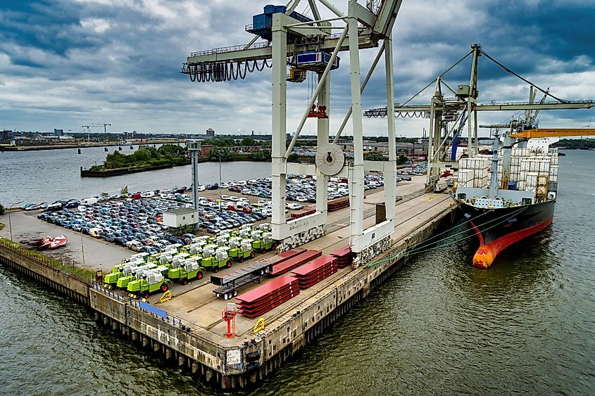 View of the Libreville Harbour in Gabon, Africa.