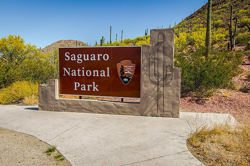 Entrance to the Saguaro National Park.