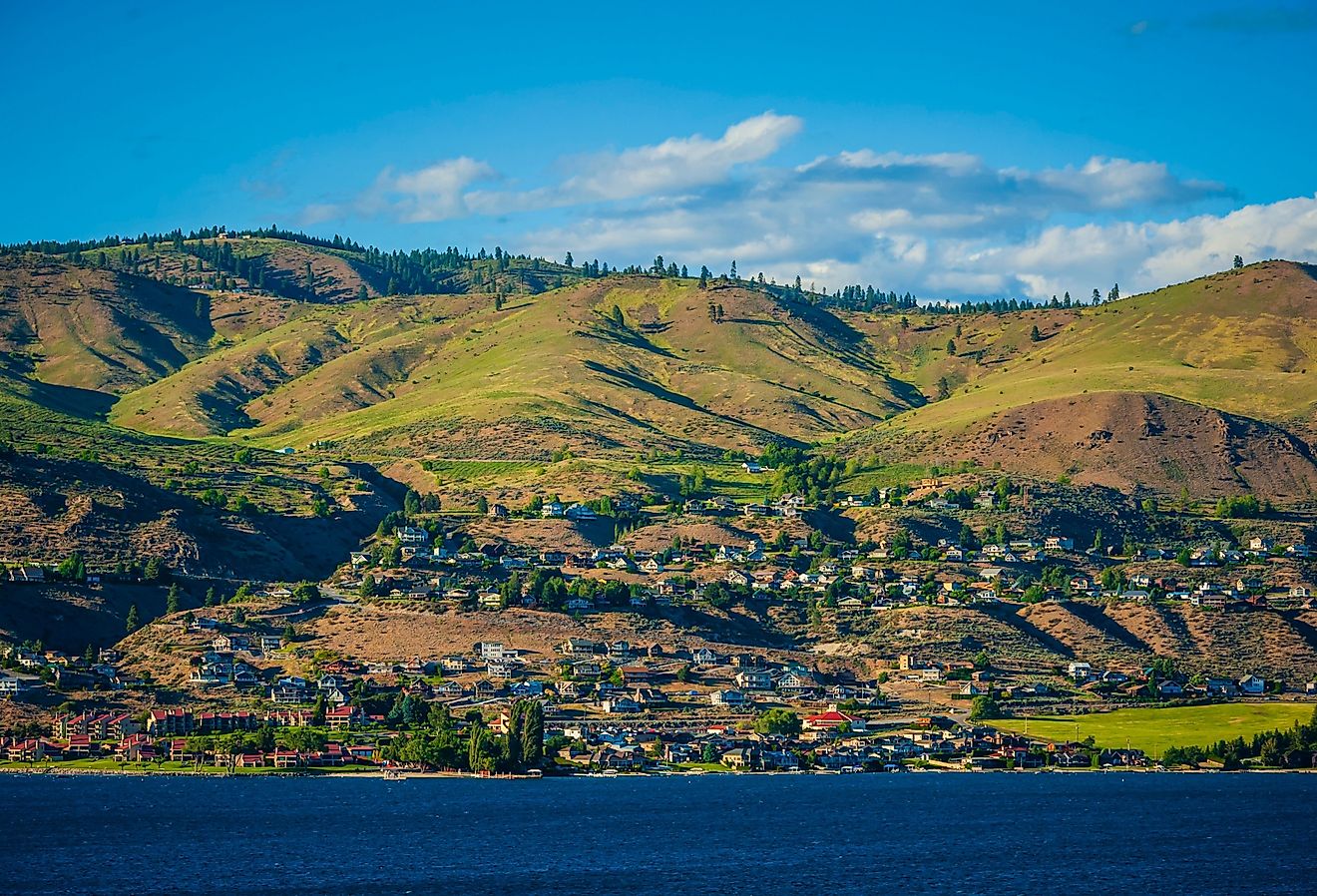  The view of Lake Chelan and the community from a winery.