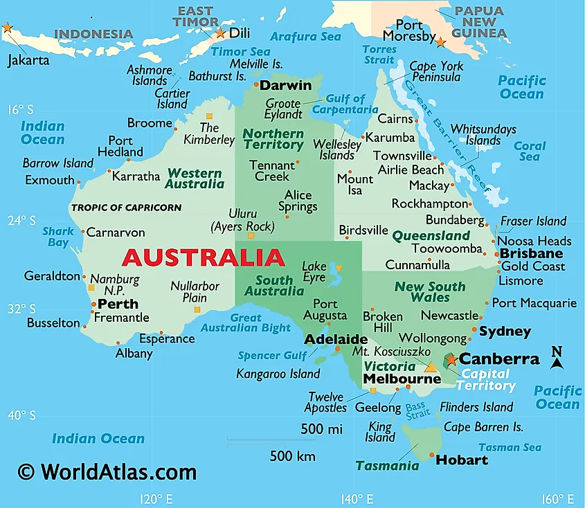 Map of Australia