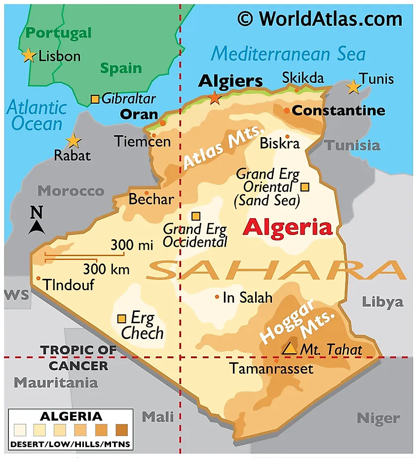 Map of Algeria