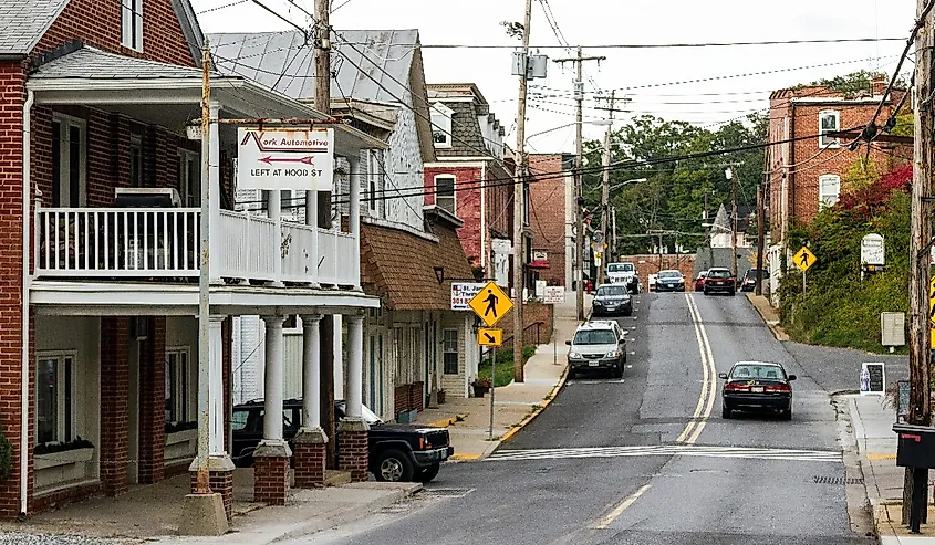 Downtown Mount Airy, Maryland.