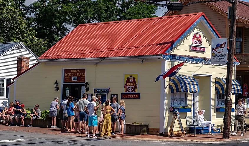 Ice cream store in St. Michaels, Maryland.