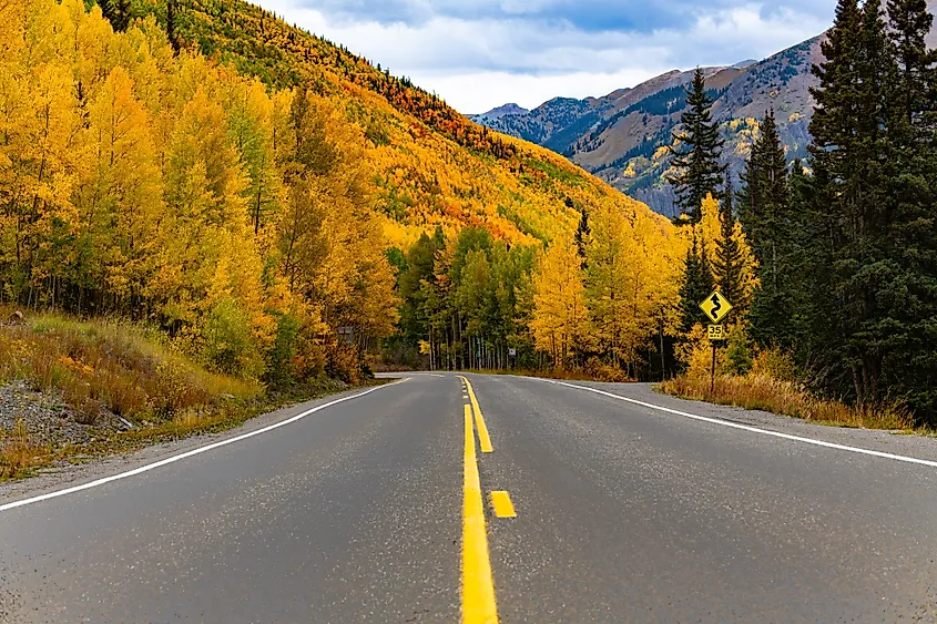 San Juan Skyway outside Ouray, Colorado.