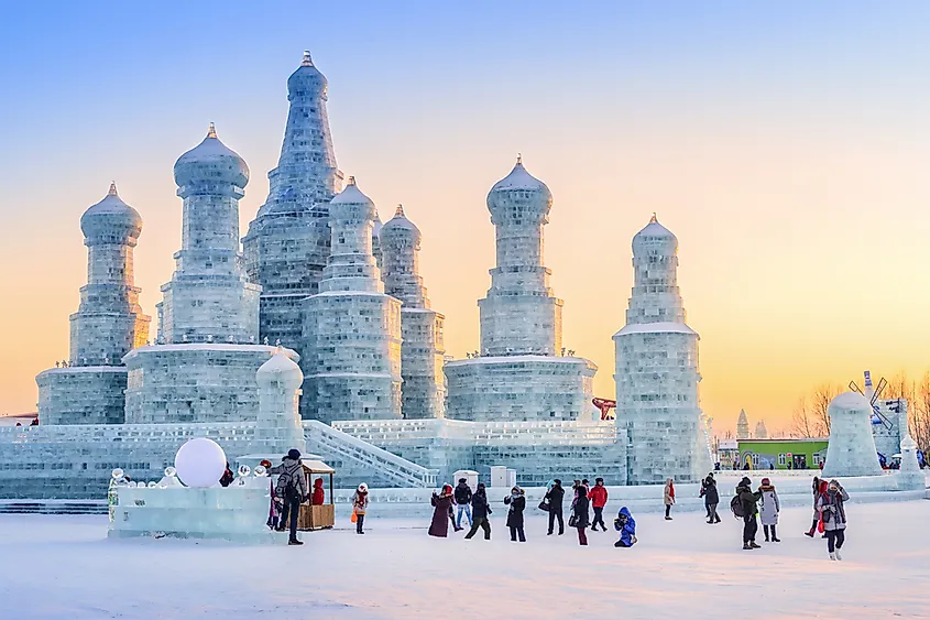 Harbin, China is home the world's largest ice and snow festival.
