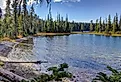 Crystal clear waters of Waldo Lake, Oregon.